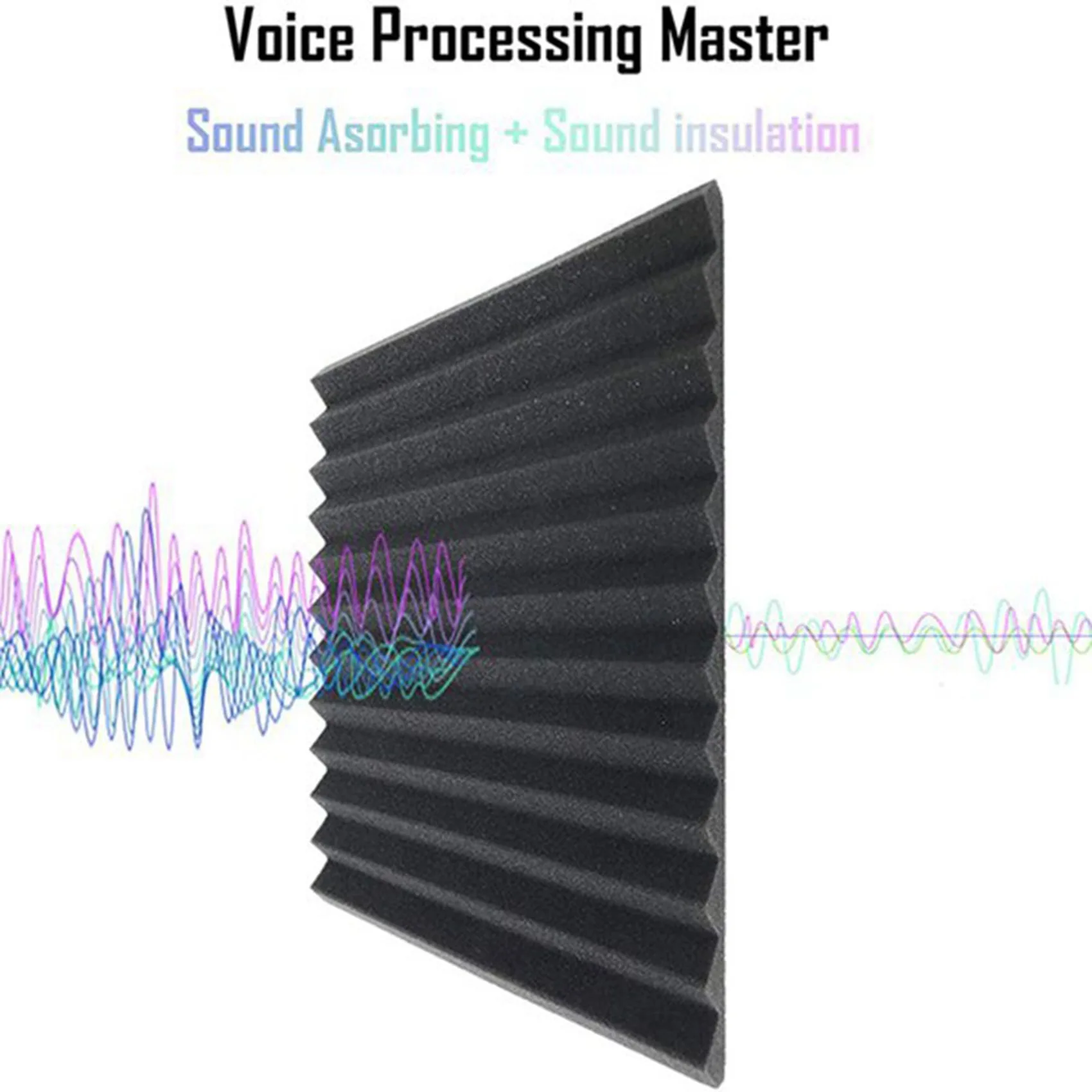 

HRBAJ-36 Pcs Acoustic Foam Board,Studio Wedge Tile,Acoustic Foam Soundproof Pyramid Studio Treatment Wall Panel 2.5X30x30cm