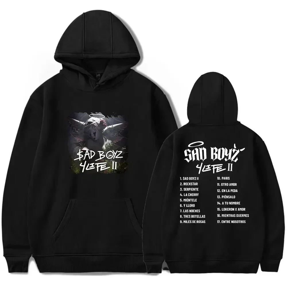 Sudadera moda otoño pulóver divertido Casual ropa de calle Junior H Tour sudaderas con capucha Sad Boyz 4 Life Album Merch estampado Unisex capucha