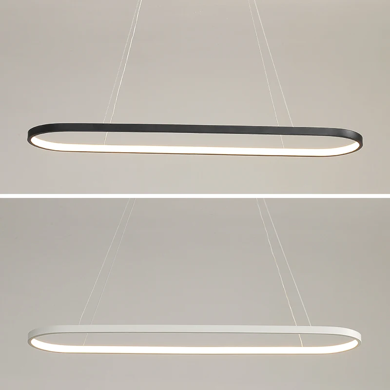 

1200mm White/Black Modern led pendant lights for Dining Room Bar Shop kitchen home decor nordic Minimalism Hanging pendant lamp