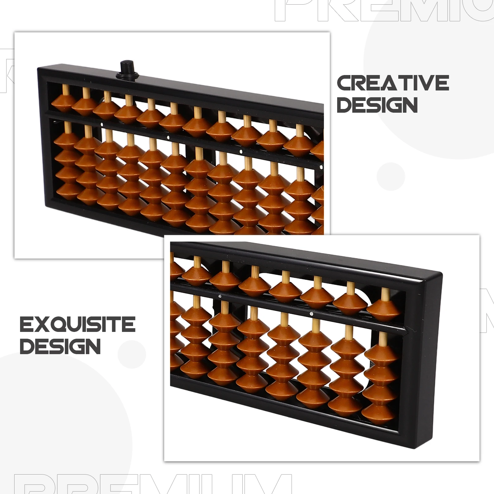

1723 Beads Abacus Calculator Plastic Material Chinese Style Tool School Supply Toy Pearl Arithmetic