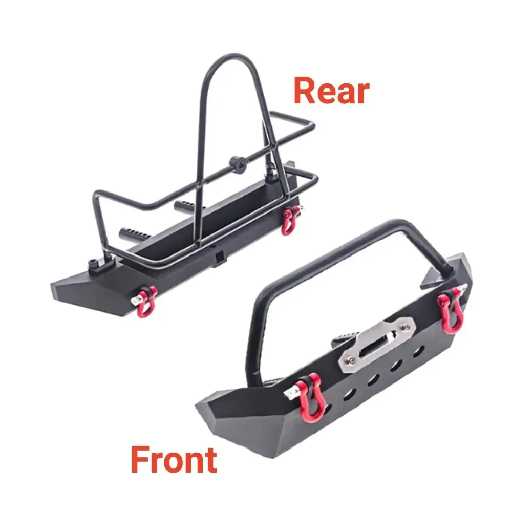 

Metal Front Rear Bumper with Tow Hook Defender for 1/10 RC Crawler Axial SCX10 90046 SCX10 III AXI03007 Trxs TRX4