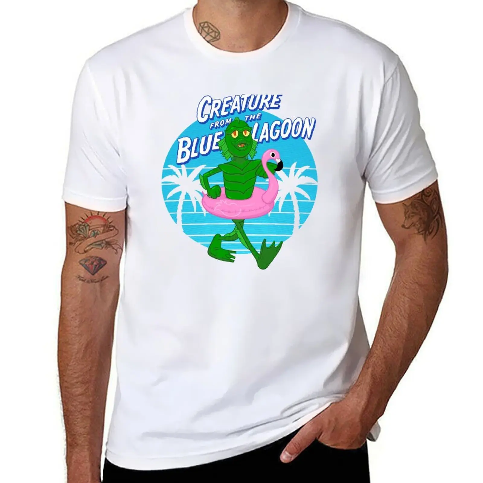 

Creature from the Blue Lagoon T-Shirt man t shirts cotton cotton t shirt man T-Shirt