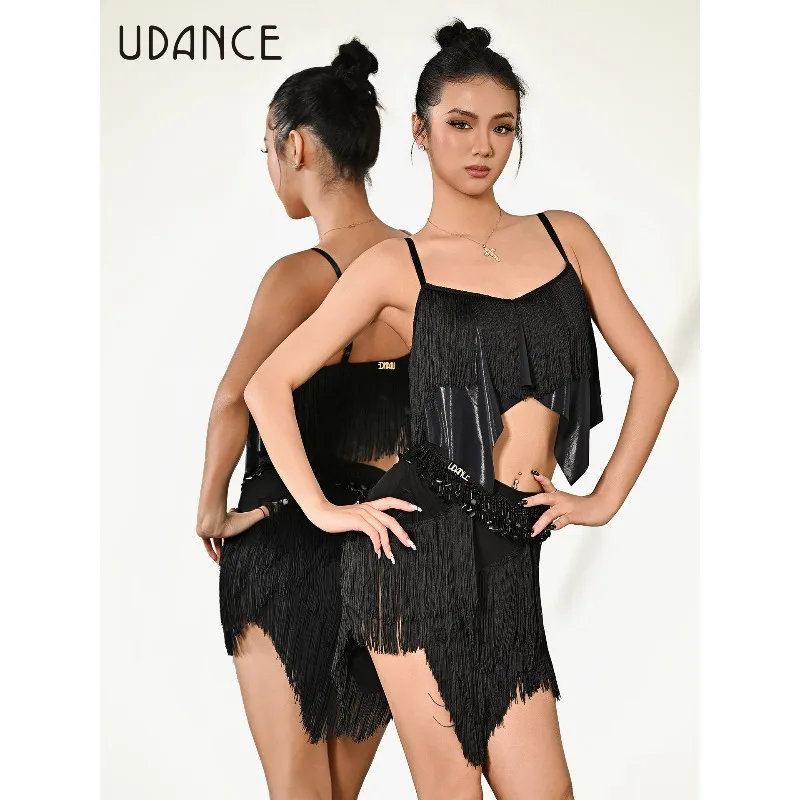 Customized UDANCE Advanced Latin Dance Top for Women Practice Clothes Adult Suspender BD114 Latino Dance Costume