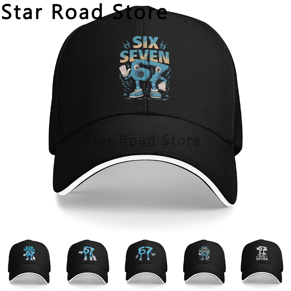 Meme 67 Six Seven 6 7 Funny Italian Brainrot Kpop Baseball Cap Men Trucker Hat Spring Casual Outdoor Gym Sun Visor Snapback Cap