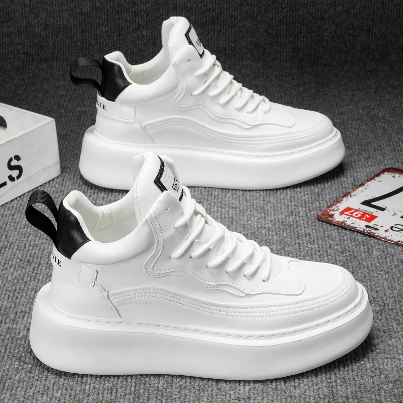 Bequeme Wintersportschuhe für Herren mit wasserdichter und rutschfester Lederoberfläche, Outdoor-Laufschuhe für Herren, verschleißfest