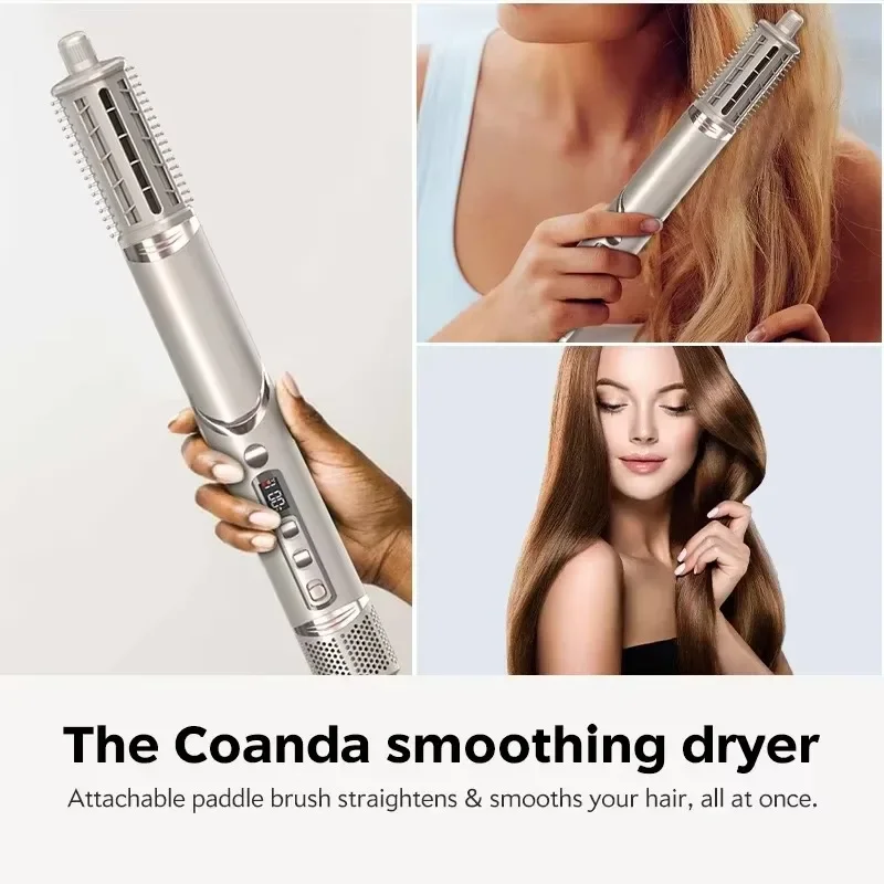 المهنية 8 في 1 عالية السرعة فرش طوي الأيونية مجفف الشعر فرشاة الهواء الساخن FlexStyler مع رؤساء قابلة للتبديل #4