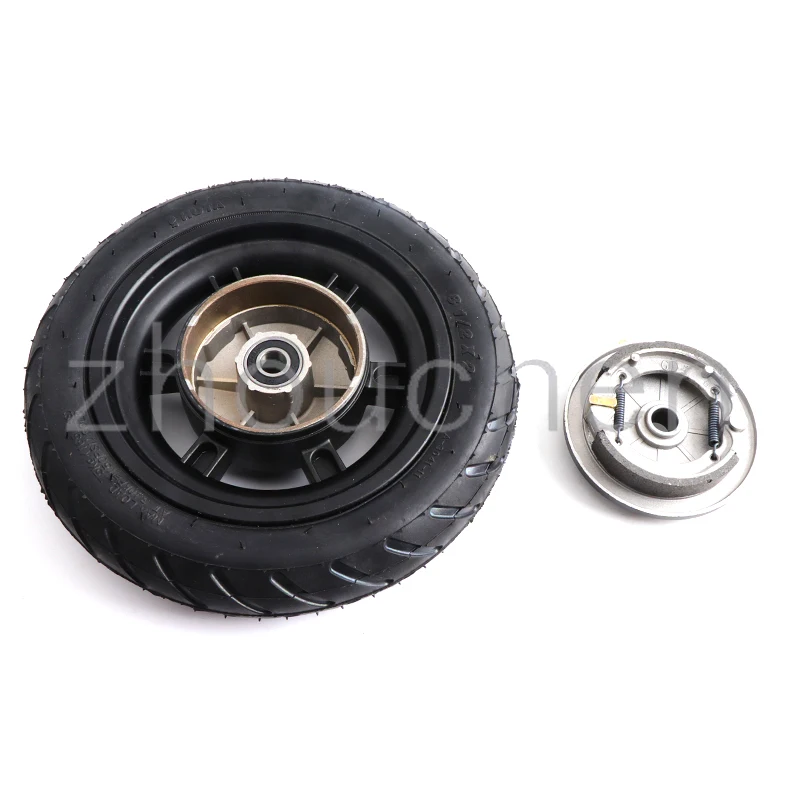 8.5 Inch Drum Brake Air Wheel 8 1/2x2 Inflated Tire With Hub Braking 1800/1450/1200mm Cable For Electric Scooter Cart