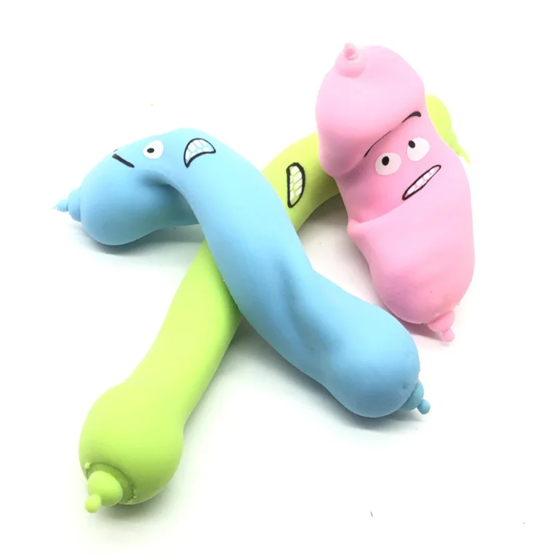 Novelty Funny Sausage Vent Soft Glue Toy Lalale Memory Sand Squeeze Fingertip Creative Soft Plastic Color Decompression Tool