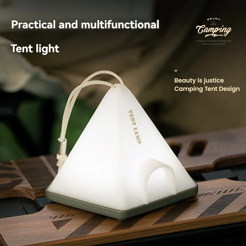 Luz LED de ambiente impermeable con carga USB, linterna de Camping con batería de 1200Mah, lámpara de mesa de emergencia, 6 modos de luz para acampar