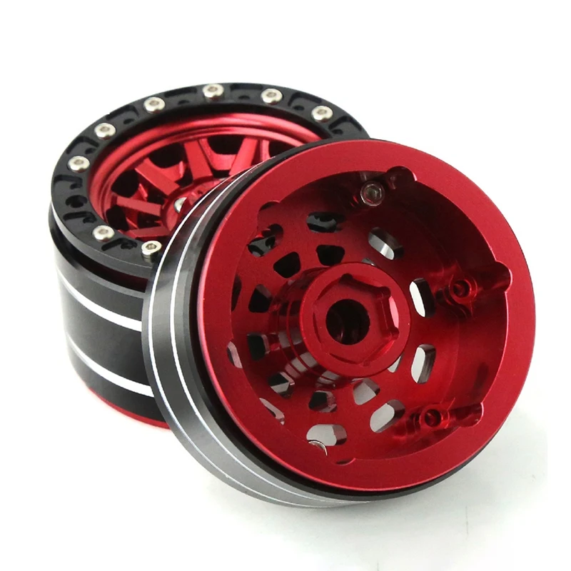 Metal 1.9Inch Beadlock Wheel Rim Outer Diameter 55Mm For RC 1/10 12Mm Hex Crawler Car Axial SCX10 90047 CC01 TRX4