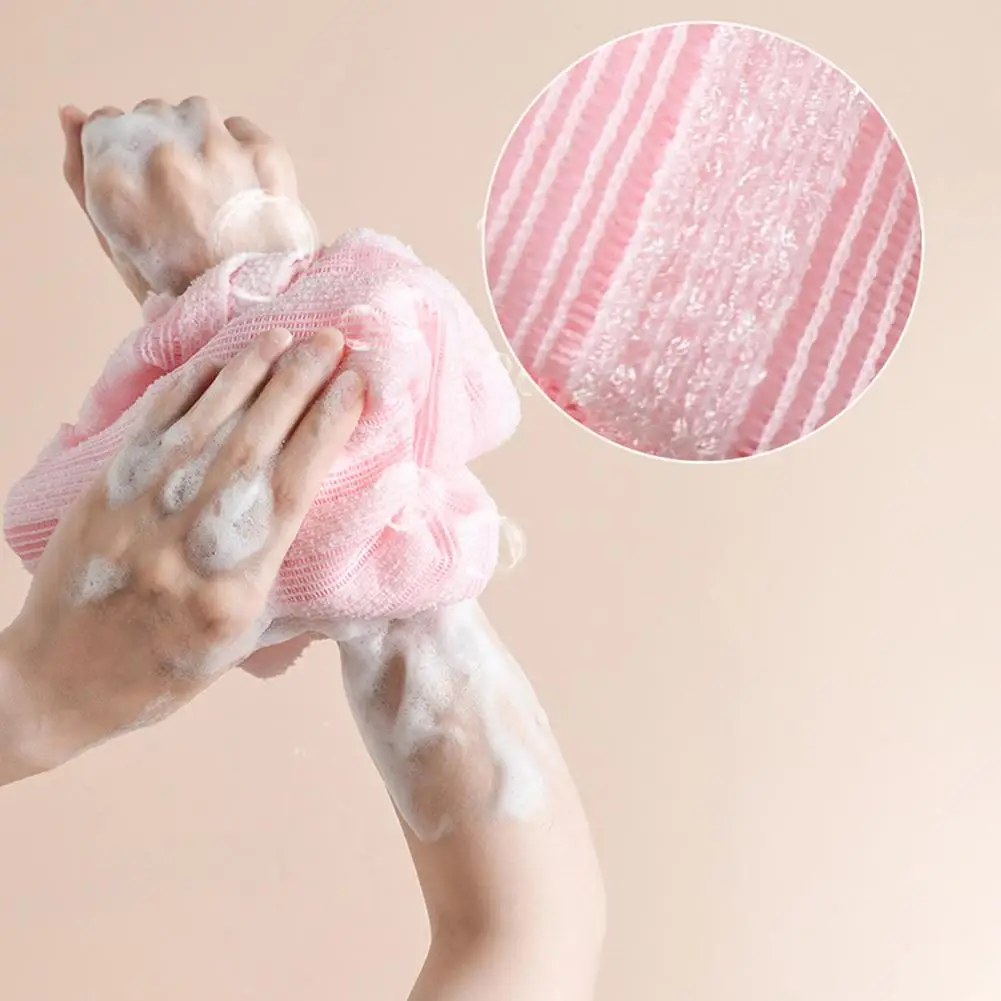 1pc Exfoliating Washcloth Back Scrubber for Shower Men Women Silver-ion Multi-Function Foam Bath Towel Long Exfoliating Tow R0G4