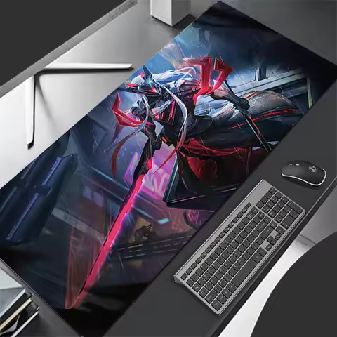 Mousepad Computer Gaming Accessories Keyboard Pad Office PC Rubber Mouse Pad Decoracion Desk L-league of Legends Yone Mouse Mat