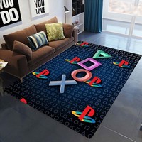 Game Playstation Print Area Rugs Non-Slip Carpets for Home Living Room Kitchen Bedroom Rug Machine Washable Floor Mat