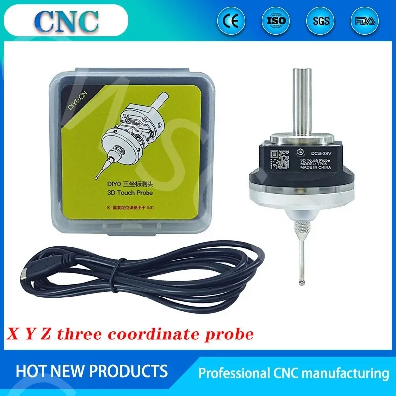 

TP06 The latest V5 anti-roll 3D Touch Probe edge finder finds the center of the desktop CNC probe compatible with mach3 and grbl