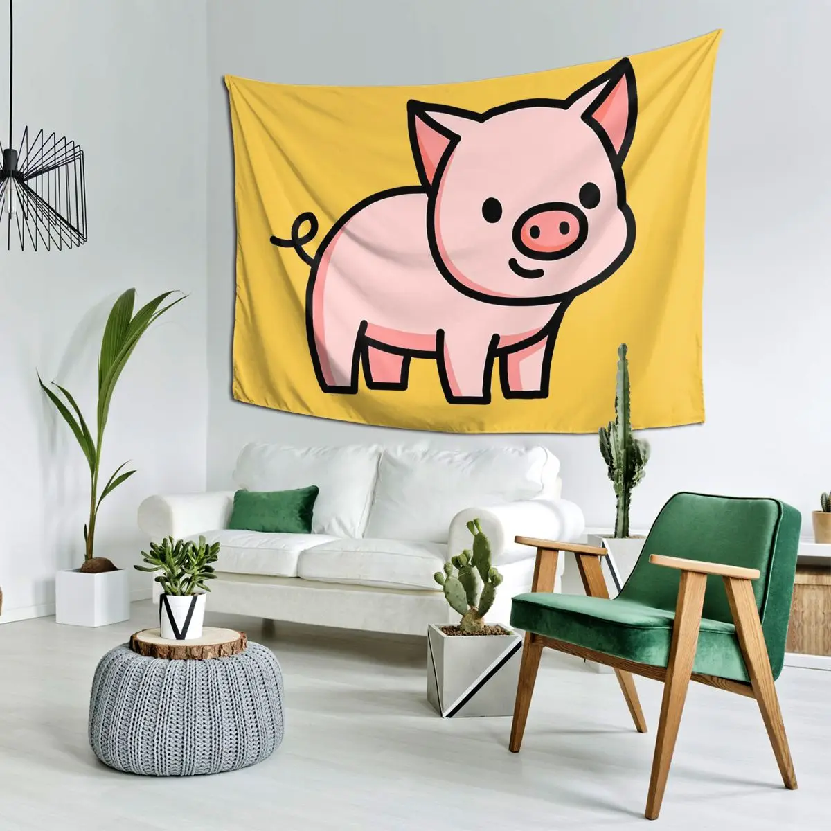 Tapiz de cerdo para colgar en la pared, decoración estética del hogar, tapices para dormitorio