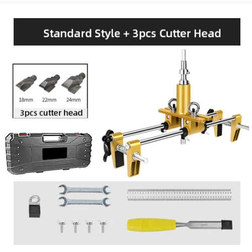 Wooden Door Installation Lock Hole Opener Punching Set Doorlock Mortising Template Jig Woodworking Door Lock Hole Opening Tools image 3