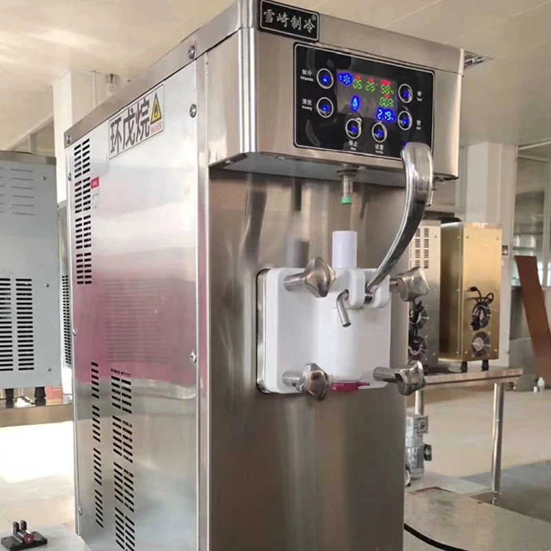 Soft Serve Ice Cream Maker Table Top Stainless Steel Soft Ice Cream Vending Machine 1 Flavor Ice Cream Machine