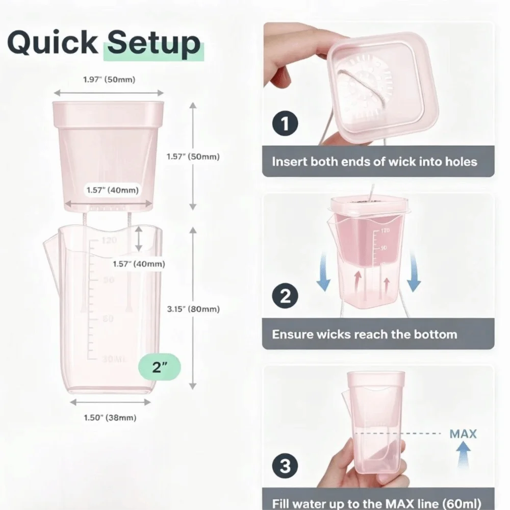 Plastic Self-Watering Flower Pots Double-Layer Structure Root View Self-Absorbing Planters Hydroponic Planters Desktop Planting