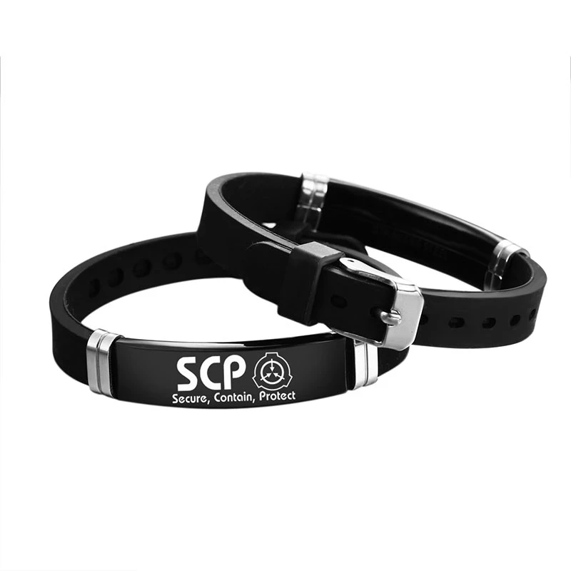 Game SCP Foundation Bangle Bracelets Special Containment Procedures Sport Casual Stainless Steel Cool Jewelry Gifts