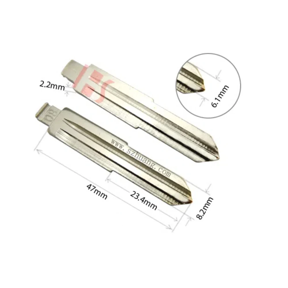 

10pcs Uncut Flip Metal Key Blade for Toyota Daihatsu Flip Keyblade
