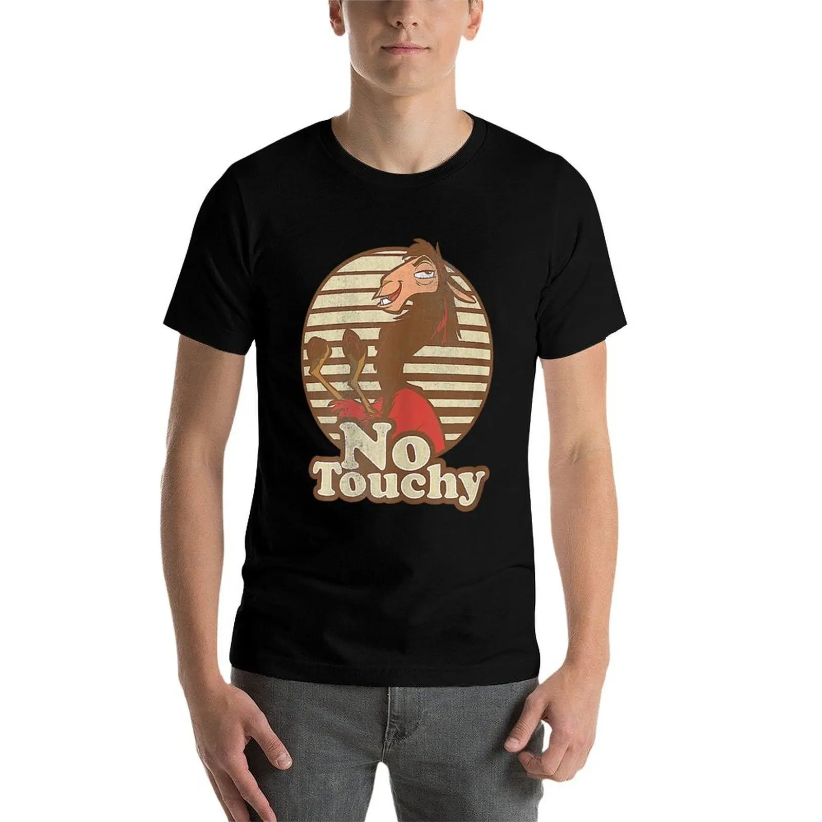 تي شيرت Emperor_s New Groove Kuzco Llama No Touchy تي شيرت أنيمي تي شيرت كبير الحجم مضحك ميمي تي شيرت تي شيرت رجالي 100 ℅   القطن