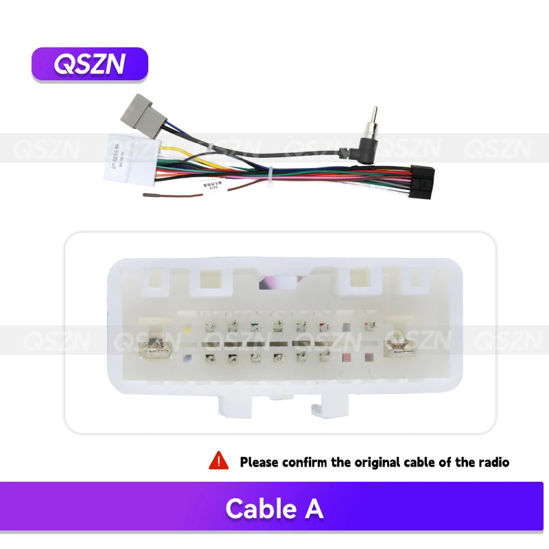 QSZN 9Inch Car Radio Fascias  For NISSAN TIIDA 2005-2010 Cable Harness Android Stereo Player 2Din Dashboard Panel Frame Trim Kit