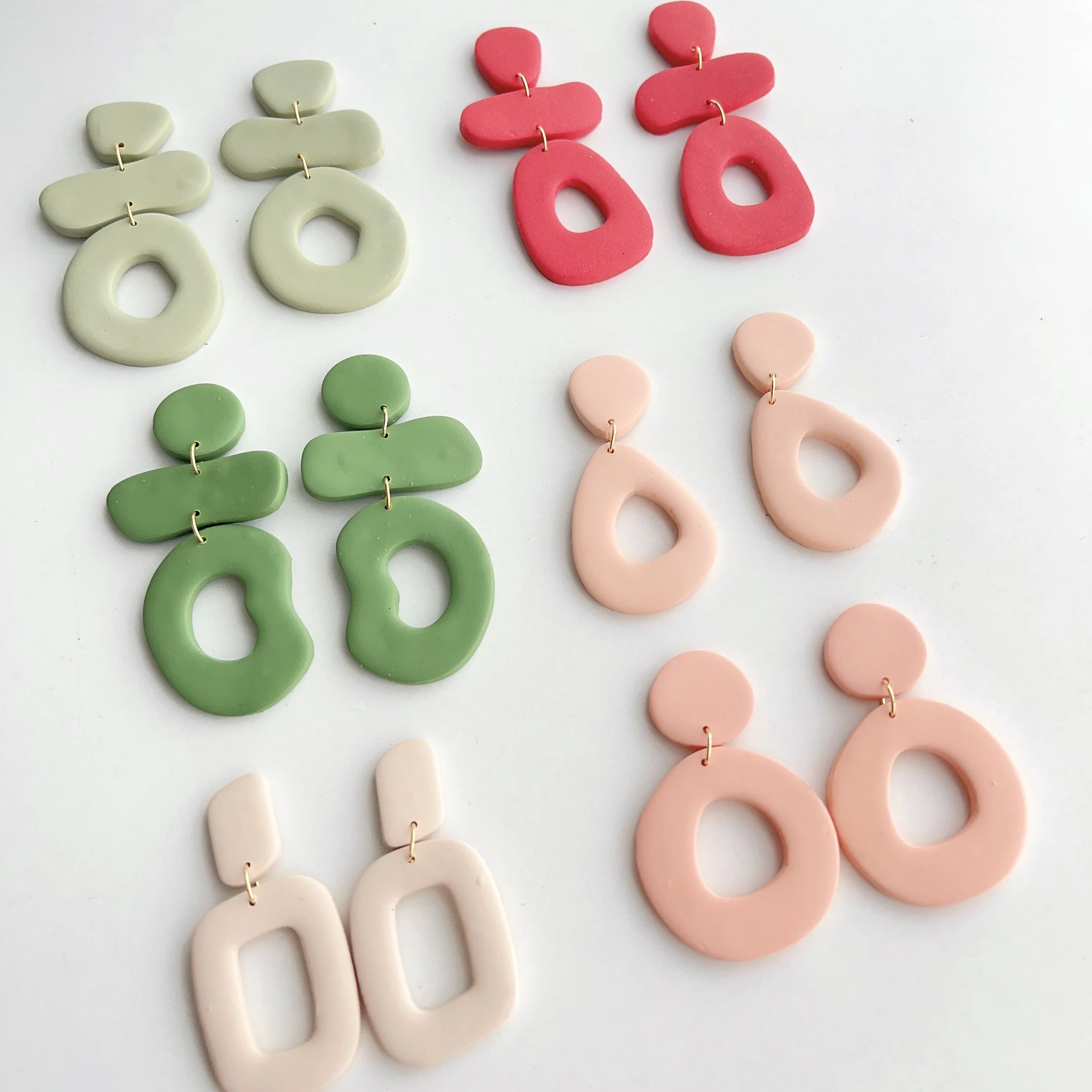 Soft Pottery Polymer Clay Cutter Soft Pottery Mold Cutting Mold DIY Handmade INS French Earrings Jewelry Pendant Making Tool