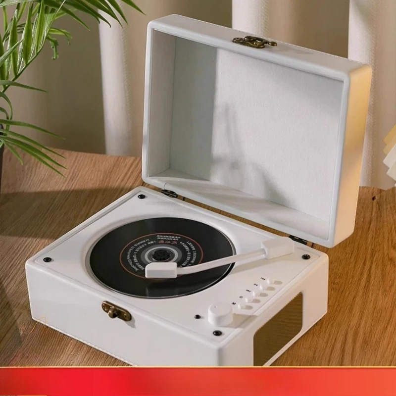 Retro CD player Bluetooth speaker turntable album player rechargeable home CD player gift