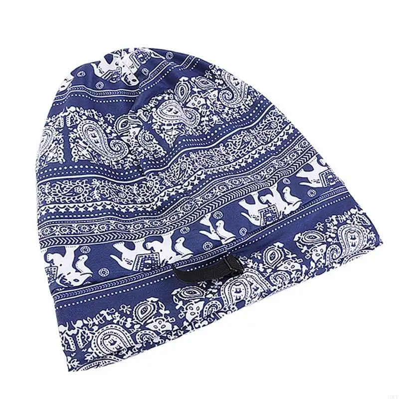 المرأة الساتان اصطف بونيه غطاء النوم العرقية الأزهار طباعة قابل للتعديل واسعة النطاق مترهل قبعة عمامة قبعة مسلم للرأس