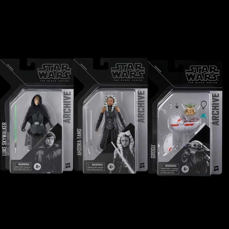 Figuras de acción de juguete de Star Wars The Black Series Archive Collection Ahsoka Tano Obi-Wan Kenobi Grogue Luke Skywalker de 6 pulgadas