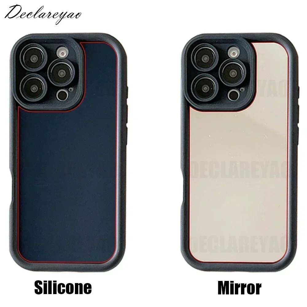 صورة تخصيص مرآة الحال بالنسبة لابل آيفون 16 برو ماكس 15 14 زائد 13 12 Mini 16e غطاء شخصية لتقوم بها بنفسك إطار صور مخصص لينة