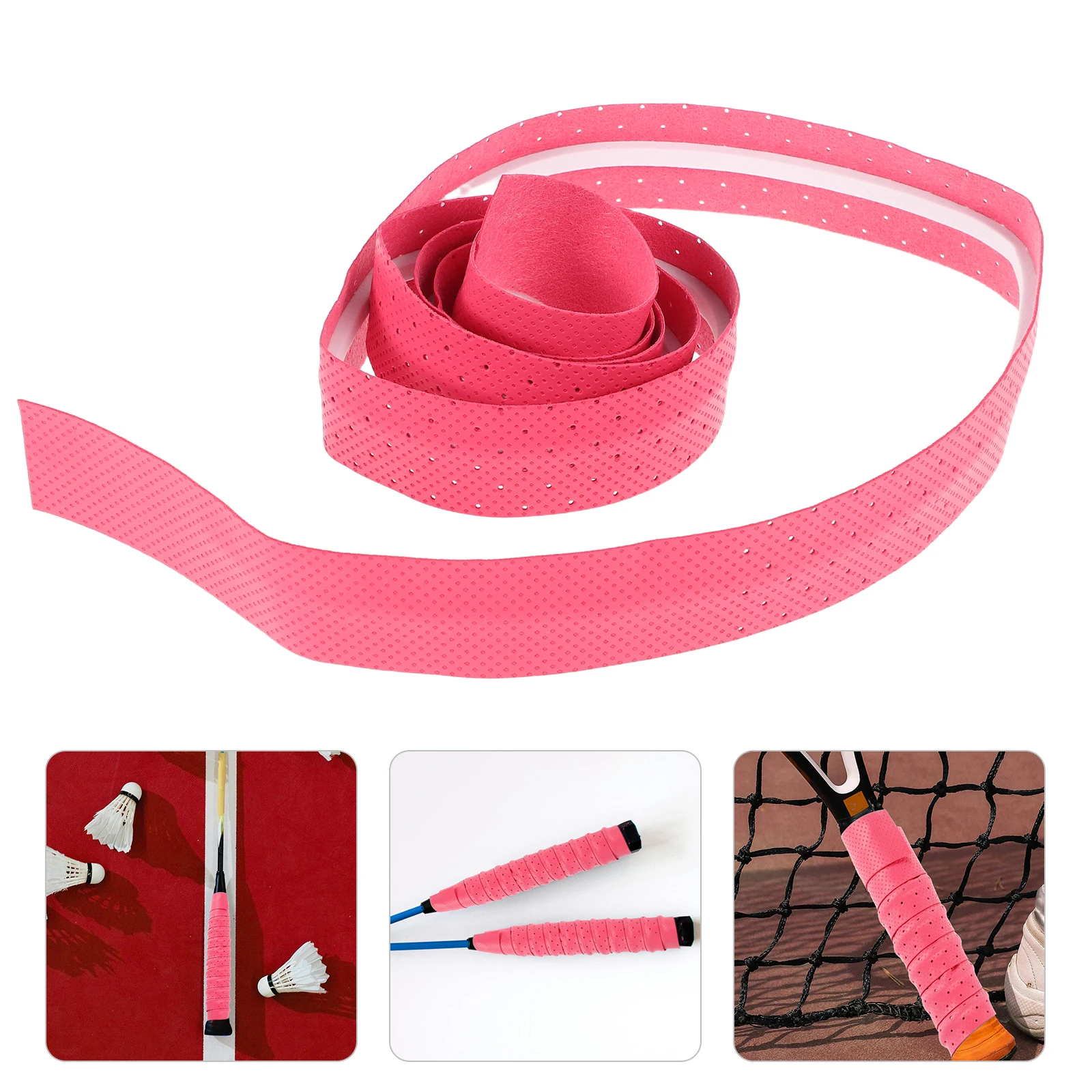 

5 Pcs Badminton Racket Glue Handle Grip Tape Grips Anti-slip Protective Cover Tennis Overgrip Thicken