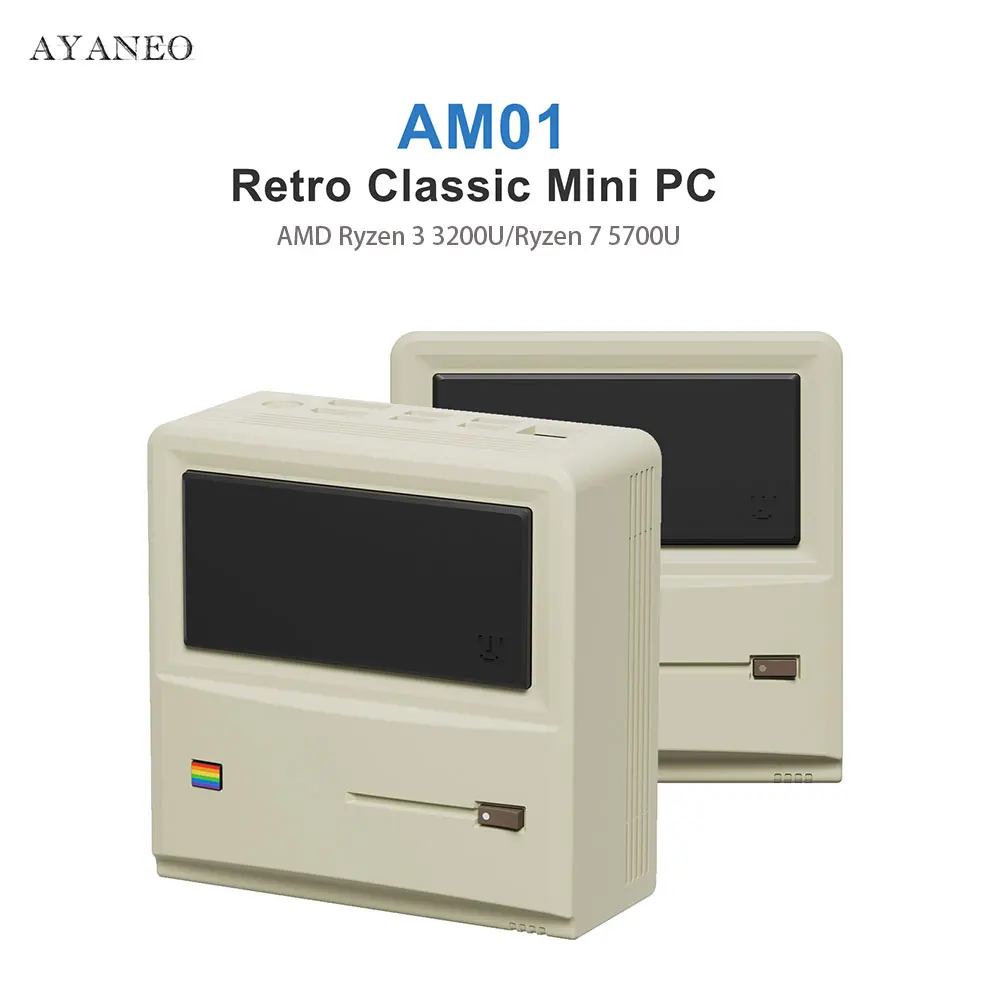 AYANEO AM01 Retro Mini PC AMD Ryzen 7 5700U 16GB DDR4 512GB SSD Windows 11 Wifi6 BT5.2 Portable Gaming Desktop Computer Minipc