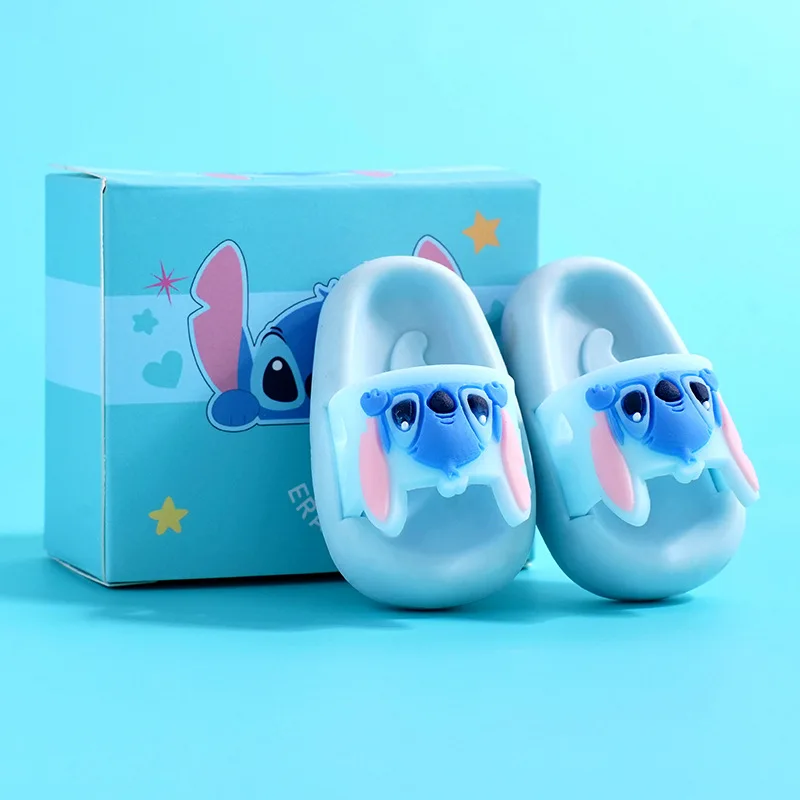 Disney Stitch Cute Creative Slipper-Shaped Student Eraser，cartoon style, leaves minimal crumbs for primary school kids