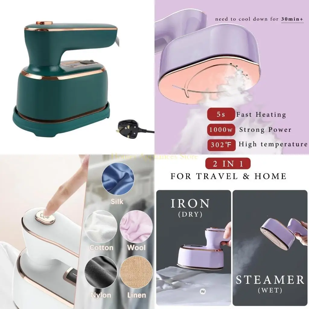 D0AB 180° Foldable Garment Steamer Ironing For Clothes 100ml Fast-Heat Fabric Steam