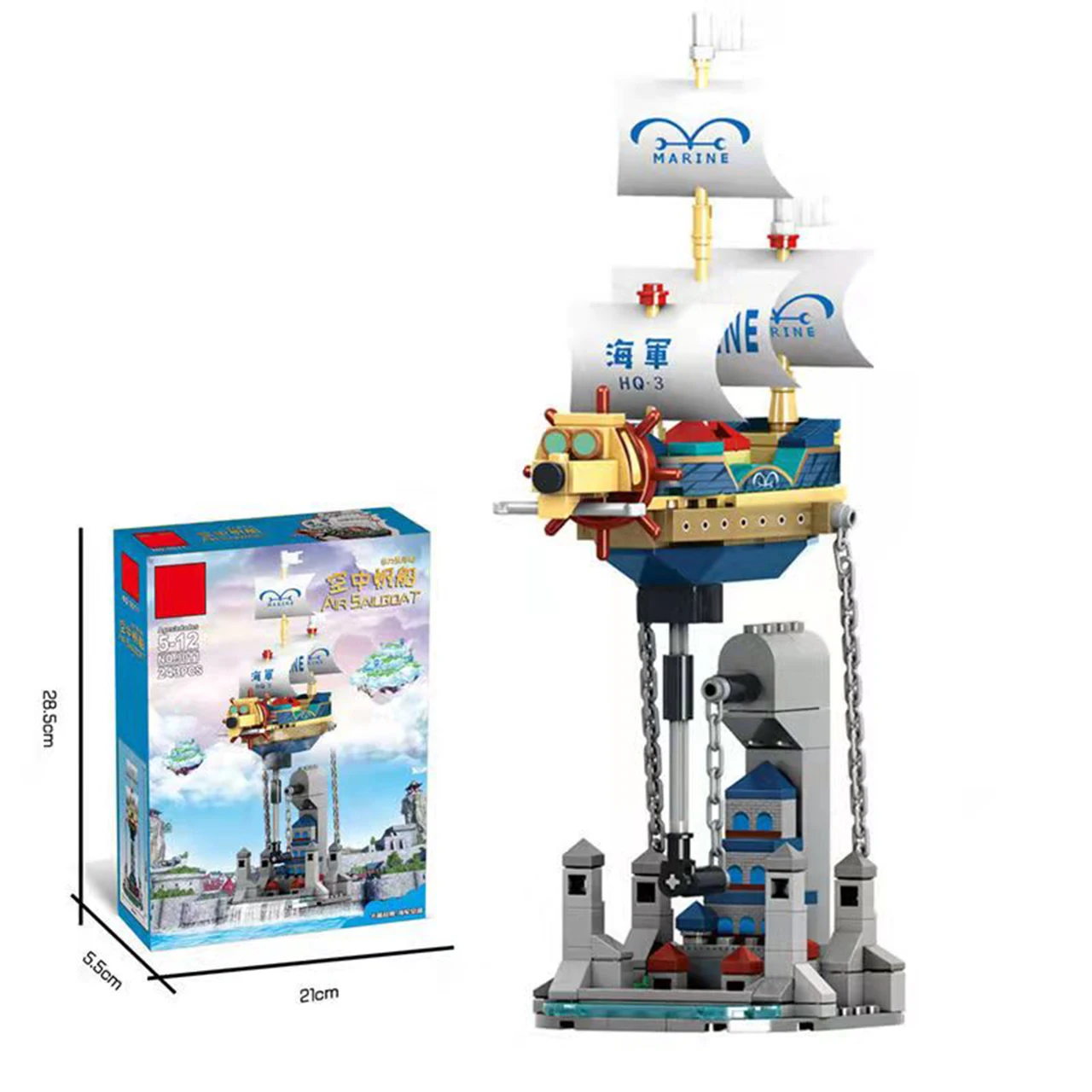 One Piece Pirate Ship Series Thousand Sunny Going Merry Model Anime Mini Building Blocks Bricks Black Pearl Figure Kid Toys Gift