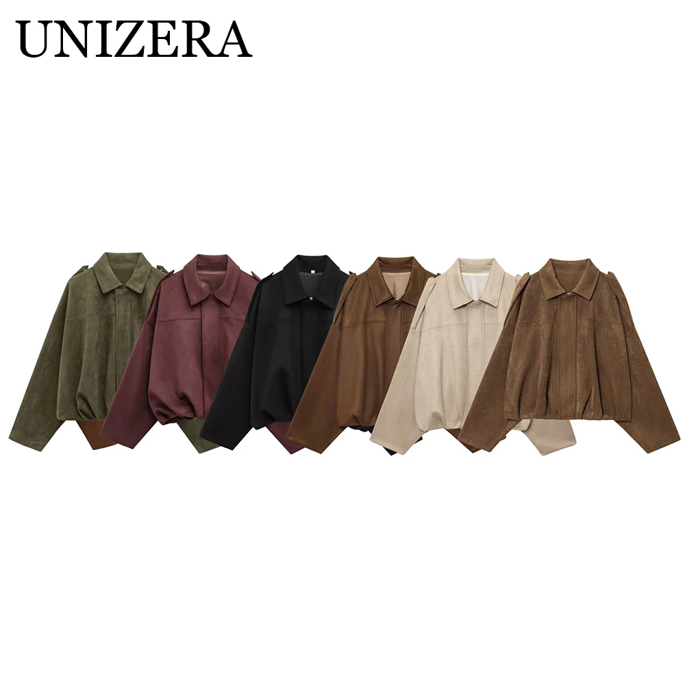 

Autumn new women's clothing sweet and fashionable loose imitation suede long sleeved pilot jacket jacket