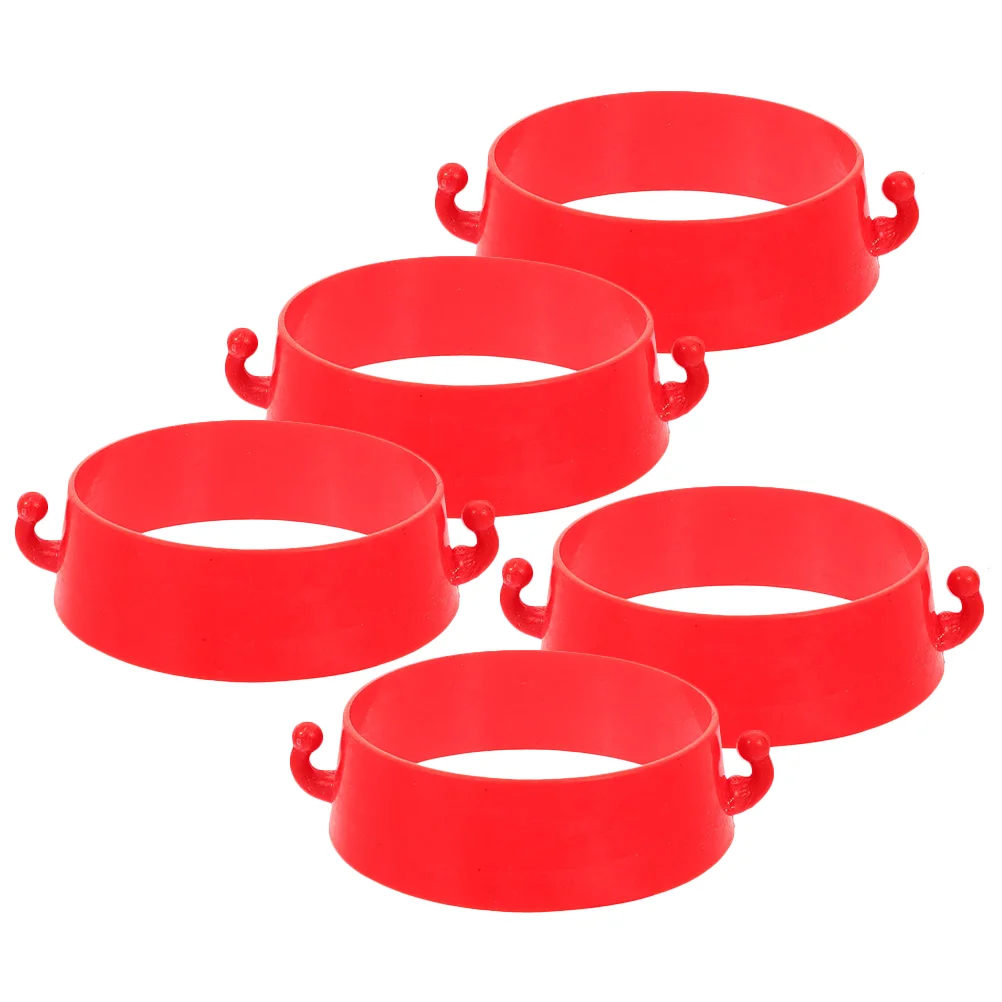 5 Pcs Conical Chain Connector Red Plastic Buckle Easy Connection Material Traffic Cone Connector Parts Safety