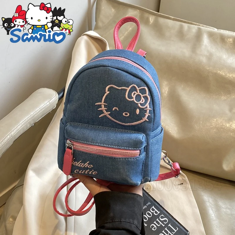 

Sanrio Hello Kitty New Mini Backpack Cartoon Cute Girl Mini Backpack Embroidery Fashion Casual Women's Backpack High Quality