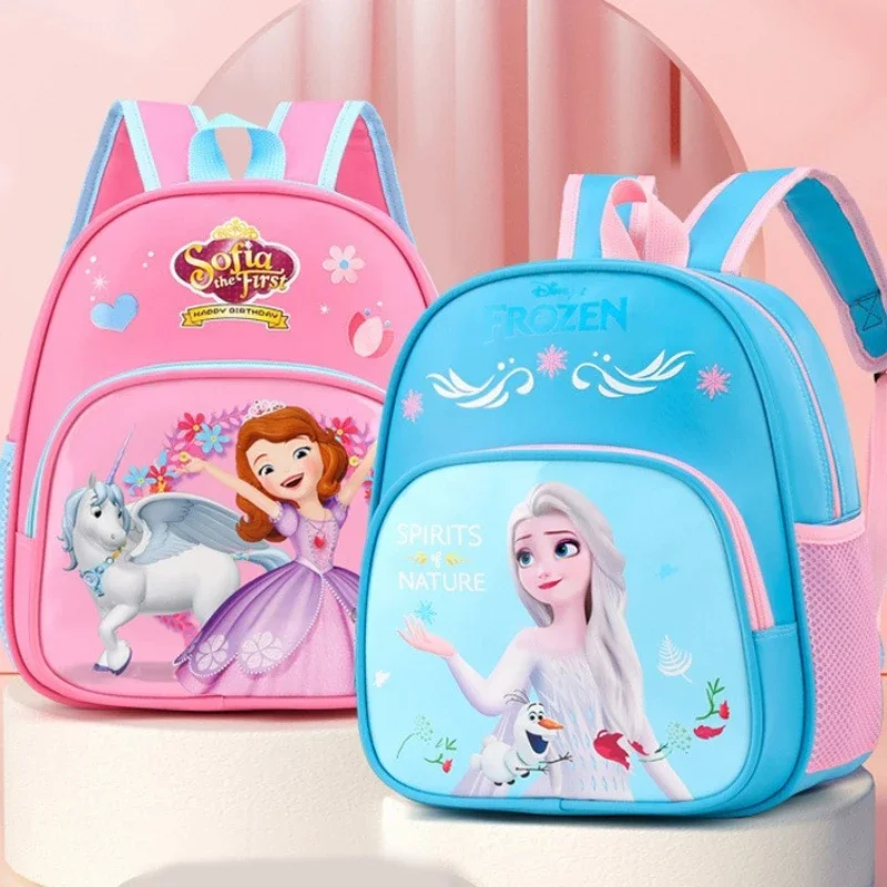 Disney Elsa Princess Children\'s Backpack  Boy Girl Cute Mini Shoulder Bags Anime Kid Crossbody Zipper Wasit Bag