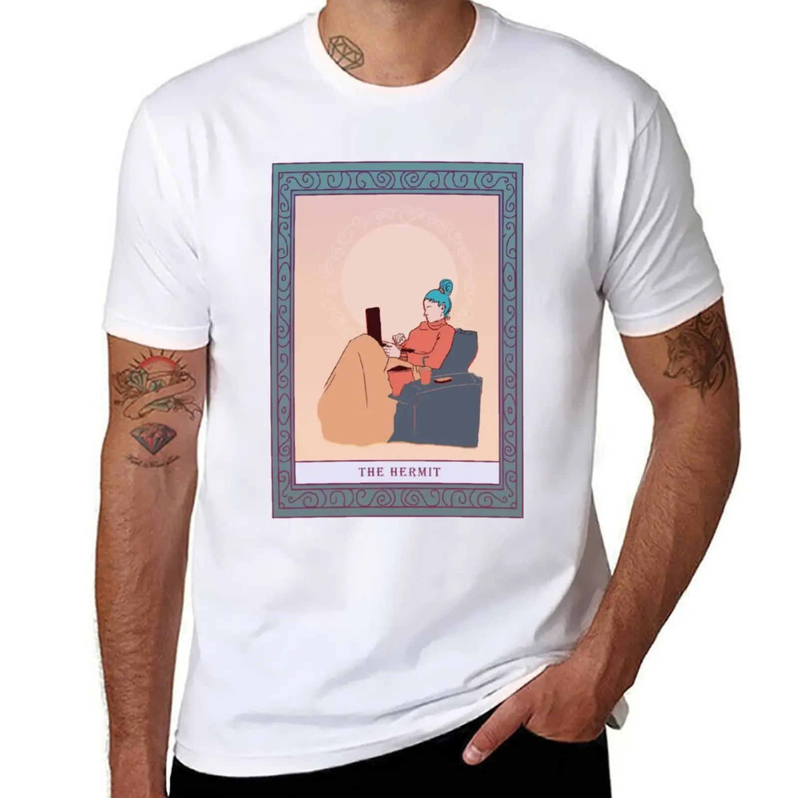 

pack T-Shirt shirt Modern t cotton - t 100% Tarot shirt Hermit cotton cotton 100% tshirt The men