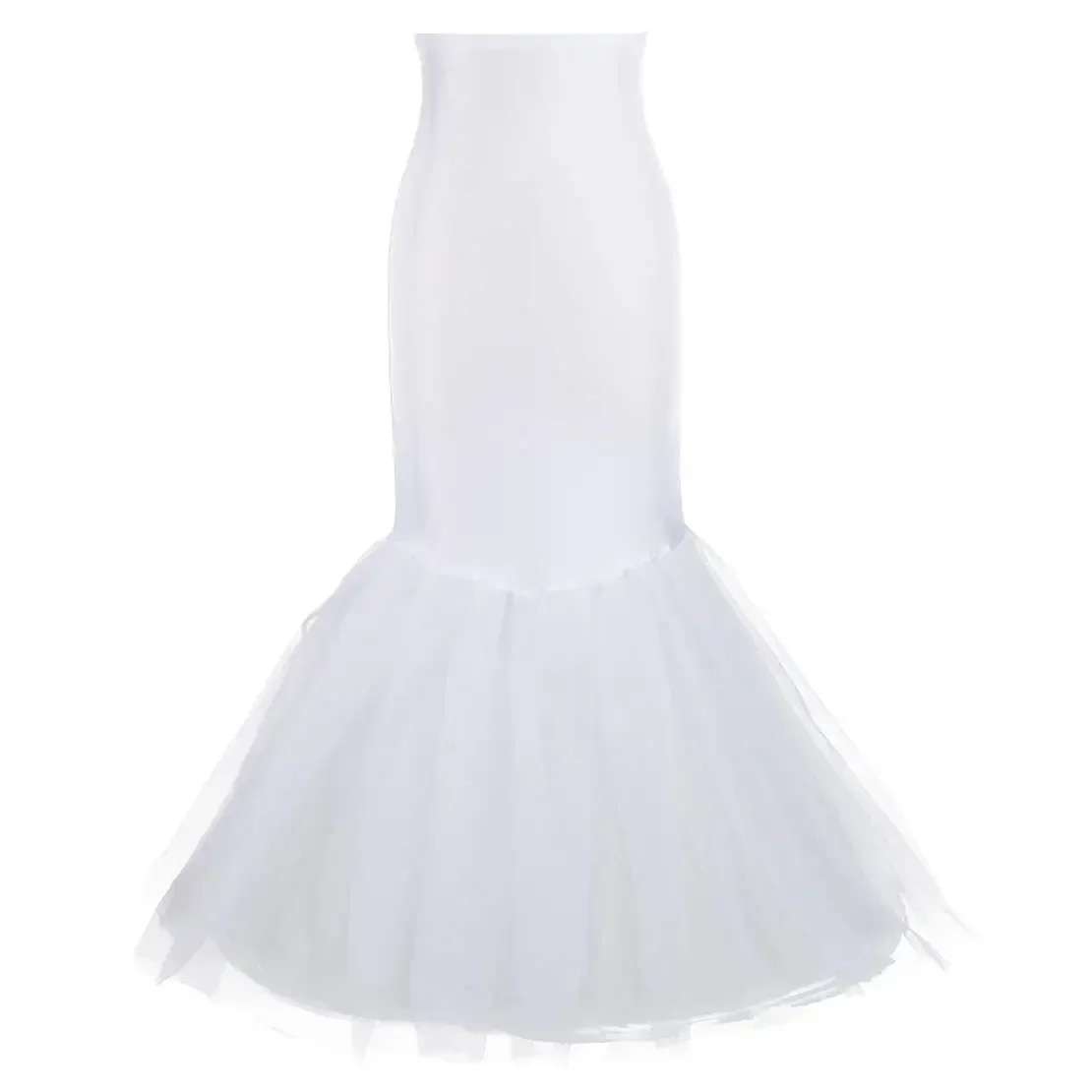 Anágua para vestido de baile crinolina desliza underskirt para vestido de noiva sereia