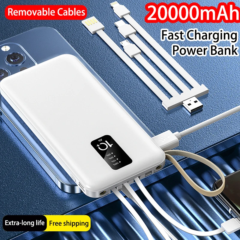

20000 мАчPower Bank высокой емкости с быстрой зарядкой Powerbank Портативное внешнее зарядное устройство для IPhone Samsung Huawei Powerbank