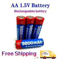 2025 2-20pcs 1.5V AA Rechargeable Battery 9800mAh NI-MH Rechargeable Battery  for LED Lamp Toy Mp3 Fan Remote Control Brand New