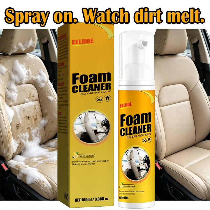 Multi-Functional Foam Cleaner Set: Wash for Automotive Interior Upholstery Plastic Instrument Panel Steering Wheel parts