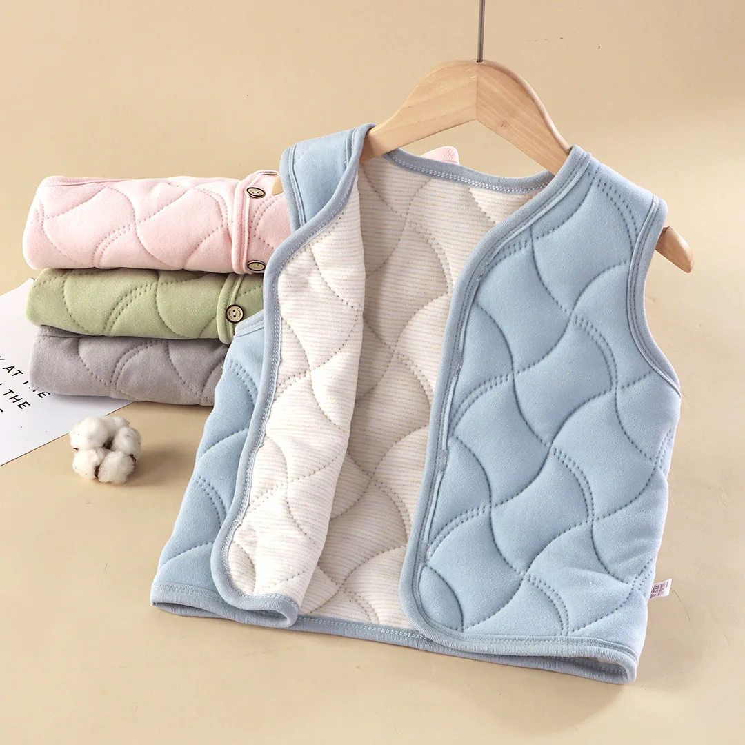 جديد الخريف الشتاء موحدة الدافئة الفتيان الفتيات سميكة متوسطة كبيرة الأطفال الدافئة الداخلية ملابس أطفال سترة واحدة أنيقة