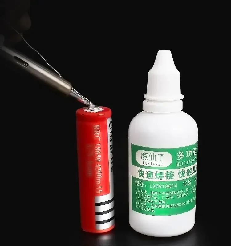 Powerful rosin soldering agent No-clean flux Stainless steel white steel plate iron 18650 battery welding water liquid flux