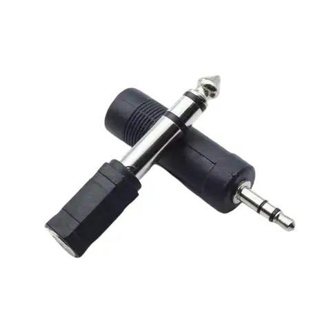 Miwayer 3.5mm 암-6.35mm(1/4 인치) 남성 스테레오 헤드폰 오디오 어댑터/마이크 플러그 잭 어댑터 변환기