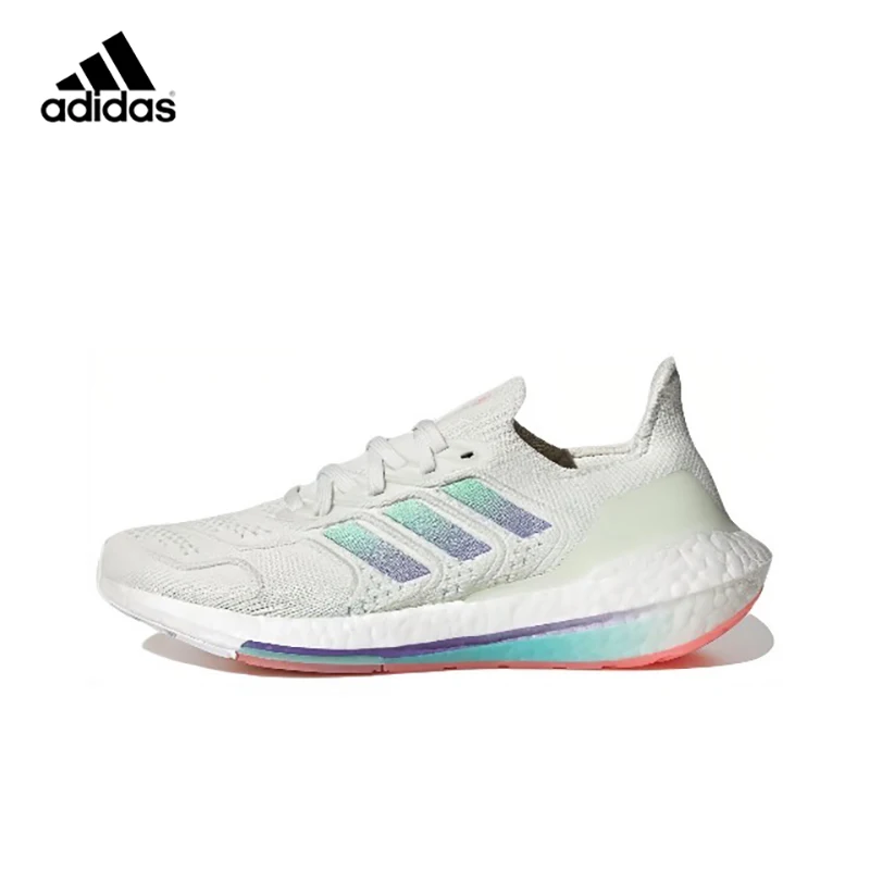 

Original Adidas Ultra Boost 2022 8.0 V2 White Rainbow Color Men's and Women Unisex Comfort Breath Running Sneakers Shoes GX8087