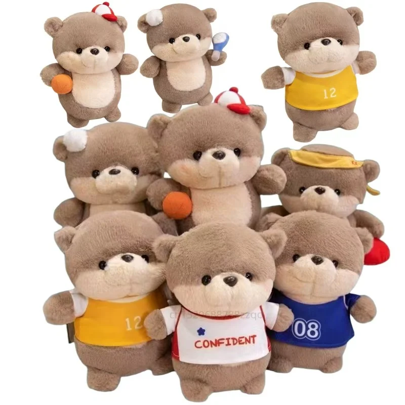 

Креативные плюшевые игрушки выдры, баскетбол, бадминтон, настольный теннис, регби, куклы, комфортная кукла для сна, милые подарки на день рождения, декор